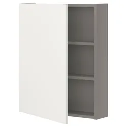 IKEA ENHET(693.236.58) 2 полиці / дверна підвісна шафа, сірий/білий