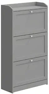VASAGLE Галошница с 3 клапанами, на 20 пар обуви, 24 x 60 x 121,2 см | Откидная тумба для обуви, отделение для обуви, верхняя