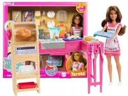 Кухонный набор для куклы Барби Тереза с куклой и аксессуарами, игровой набор JCT06