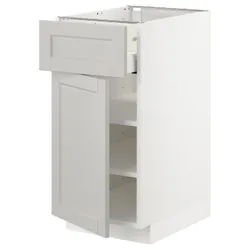 IKEA METOD / MAXIMERA(694.647.71) шкаф stj szu / дверь, белый / лерхиттан светло-серый