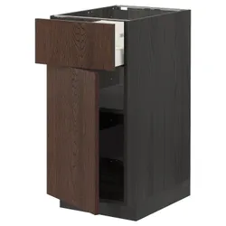 IKEA METOD / MAXIMERA(994.607.81) шкаф stj szu / дверь, черный / синарп коричневый