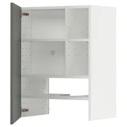 IKEA METOD(395.044.53) навесной шкаф с полкой/дверью, белый/Бодарп серо-зеленый