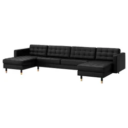 IKEA LANDSKRONA (590.462.04) 5-місний диван, z szezlongami / Grann / Bomstad black / wood