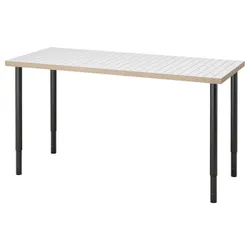 IKEA LAGKAPTEN / OLOV(795.084.87) рабочий стол, белый антрацит/черный