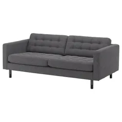 IKEA LANDSKRONA (694.442.07) 3-місний диван, Гуннаред темно-сірий / дерево / чорний
