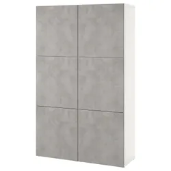 IKEA BESTÅ(394.216.60) поєднання з дверима, Kallviken білий / світло-сірий ефект бетону