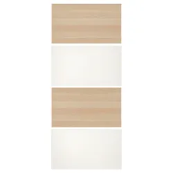 IKEA MEHAMN(804.211.86) 4 панелі для коробки розсувних дверей, ефект білого мореного дуба/білий
