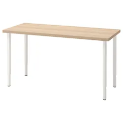 IKEA LAGKAPTEN / OLOV(494.172.57) стол письменный, под беленый дуб / белый