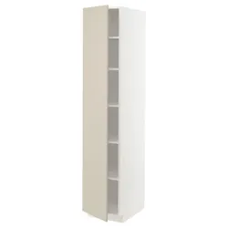 IKEA METOD (094.629.73) висока шафа/полиці, білий / Havstorp бежевий