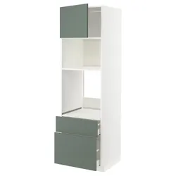 IKEA METOD / MAXIMERA(694.675.76) в сз д пирог / микр з дрз / 2 сзу, белый/бодарп серо-зеленый