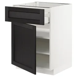 IKEA METOD / MAXIMERA(194.541.85) шкаф stj szu / дверь, белый / лерхиттан черная морилка