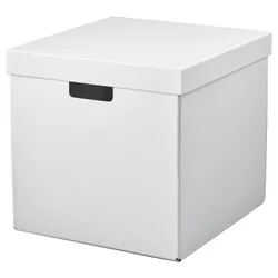 IKEA FJÄDERHARV(005.968.87) Контейнер с крышкой, белый