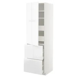 IKEA METOD / MAXIMERA(393.560.18) w sz z pół / 4 szu / drz / 2 fr, белый/Воксторп глянцевый/белый