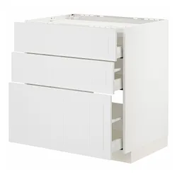 IKEA METOD / MAXIMERA(794.094.92) плоская кровать / 3 кровати / 3 ящика, белый / Стенсунд белый