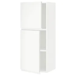 IKEA METOD(194.648.82) навісна шафа з полицями / 2 двер, білий/Voxtorp матовий білий