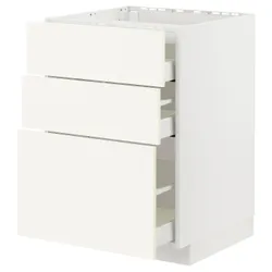 IKEA METOD / MAXIMERA(195.072.02) Шах ст пт/3фр/3ш, белый/Вальстена белый
