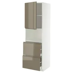 IKEA METOD / MAXIMERA(795.774.47) в дверях для микроавторов/2 толчка, белый/voxtorp Gloss Dark -Brown