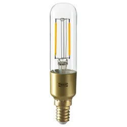 IKEA LUNNOM(805.169.62) Светодиодная лампа E14 200 люмен, можно тонировать / трубка прозрачная прозрачное стекло