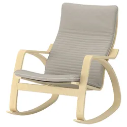 IKEA POÄNG(294.292.56) крісло-гойдалка, окл береза / Кніса світло-беж