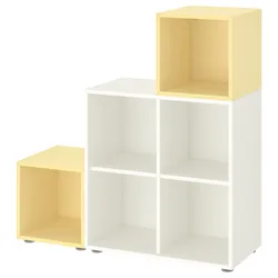 IKEA EKET(495.218.43) комбинация шкафов с ножками, белый/бледно-желтый