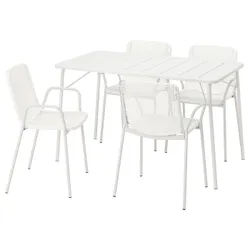 IKEA TORPARÖ(395.818.18) Таблица+4 стула с воздухом, снаружи, Складывание белого/белого