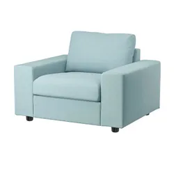 IKEA VIMLE(594.771.99) Крісло, з широкими підлокітниками / Saxemara light blue