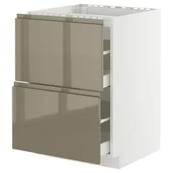 IKEA METOD / MAXIMERA(295.772.75) Sza St Pł/2FR/2SZU, белый/voxtorp Gloss Dark -Brown