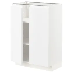 IKEA METOD (894.614.70) stj шкаф/полки/2 дверцы, белый / Воксторп матовый белый