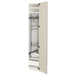 IKEA METOD / MAXIMERA(494.267.61) высокий шкаф / промышленный интерьер, белый / Хавсторп бежевый