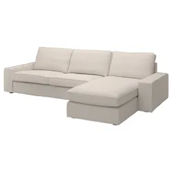 IKEA KIVIK(594.943.87) 4-місний диван з шезлонгом, Світло-бежевий трезунд