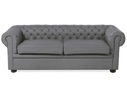Шкіряний 3-місний диван CHESTERFIELD сірий