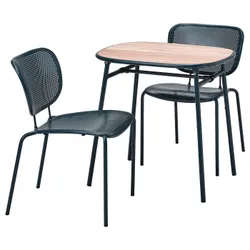 IKEA DUVSKÄR(794.948.62) стол и 2 стула, экстерьер/черно-синий