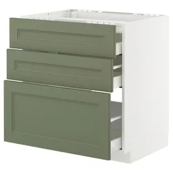 IKEA METOD / MAXIMERA(095.186.25) Sza St Pł/3FR/3SZU, Biały/Axstad Greya -green