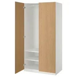 IKEA PAX / STORKLINTA(595.625.93) комбінований гардероб, білий/імітація дуб