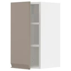 IKEA METOD(094.926.68) навісна шафа з полицями, білий/Upplöv матовий темно-бежевий