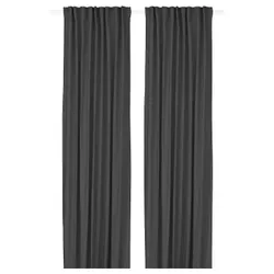 IKEA GINSTMOTT(505.971.77) Завіса, 2 шт., на стрічці/темно -сірий
