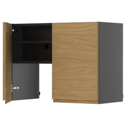 IKEA METOD(895.873.18) Капот -up шафа з полицею/дверима, Czarnoszary/Voxtorp imit. дуб