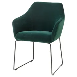 IKEA TOSSBERG(205.182.33) стілець, металевий чорний/оксамитовий зелений