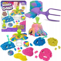 НАБОР KINETIC SAND SQUISH N'CREATE CRUSH AND CREATE + АКСЕССУАРЫ 382 G