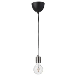 IKEA SKAFTET / LUNNOM(693.913.17) подвесной светильник с лампочкой, никелированная