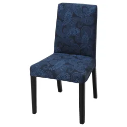 IKEA BERGMUND Чохол на стілець, Квиллсфорс темно-синій / синій (305.136.16)