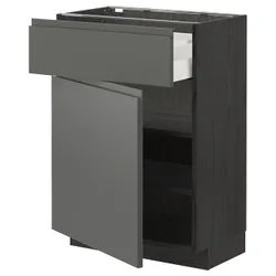 IKEA METOD / MAXIMERA(294.651.69) шкаф stj szu / дверь, черный/Воксторп темно-серый