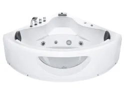 LED угловая ванна с гидромассажем 138 x 138 см белый TOCOA