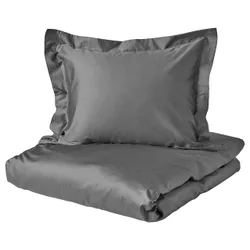 IKEA LUKTJASMIN  Комплект постельного белья, темно-серый (404.425.34)