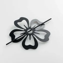 Затискач для штор FLOWER, 1 шт. - чорний