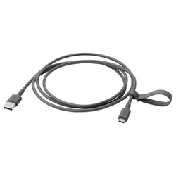 IKEA LILLHULT(705.276.02) USB-A до USB-C, темно-сірий