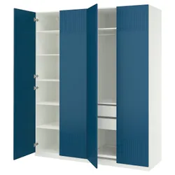 IKEA PAX / FYRUDDEN(495.817.28) Комбинация гардероба, белый/синий
