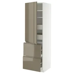 IKEA METOD / MAXIMERA(195.766.34) в sz z напів/4 sz/drz/2 fr, білий/Voxtorp Gloss Dark -brown