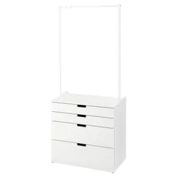 IKEA NORDLI(893.368.72) комод, 4 ящика, белый