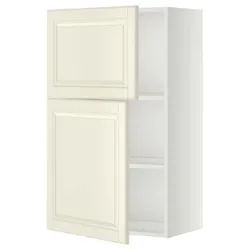IKEA METOD(694.651.48) навісна шафа з полицями / 2 двер, білий/Bodbyn крем